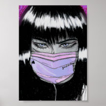 Niedliches Mädchen mit Gesichtsmaske