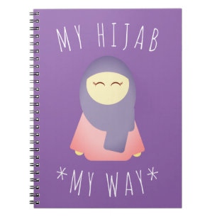 NIEDLICHES MÄDCHEN MIT HIJAB NOTEBOOK ISLAMIC GIFT NOTIZBLOCK