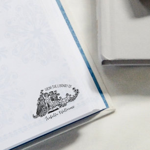 Niedliches Mädchen mit Vögeln, aus der Bibliothek  Gummistempel