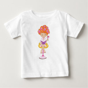 Niedliches Mädchen, Orangenhaar, Schönheitssalon,  Baby T-shirt