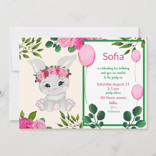 Niedliches Mädchen Save the Date (Vorderseite)