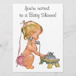 Niedliches Mädchen telefonisch Einladung