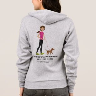 Niedliches Mädchen und brauner Hund - Hundeschlitt Hoodie