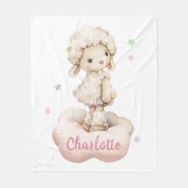 Niedliches Mädchenlamm Fleecedecke