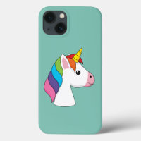 Niedliches magisches Einhorn mit farbenfroher Haar