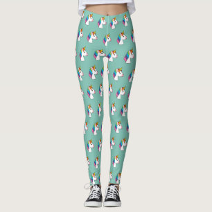 Niedliches magisches Einhorn mit farbenfroher Haar Leggings