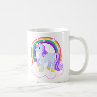 Niedliches magisches Einhorn mit Regenbogen (indiv Kaffeetasse