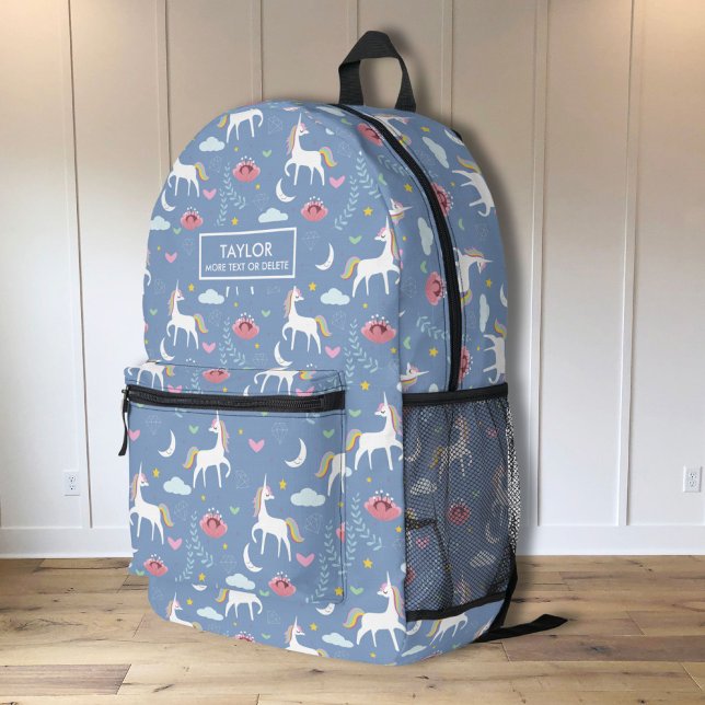 Niedliches magisches Einhorn, Personalisierte Kind Bedruckter Rucksack (Von Creator hochgeladen)
