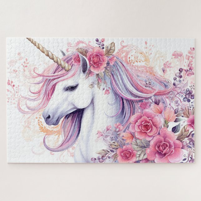 Niedliches magisches Einhorn Puzzle (Horizontal)