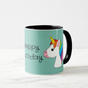 Niedliches magisches Einhorn w farbenfrohe Haare Tasse
