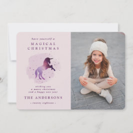 niedliches magisches lila Einhorn Ankündigung