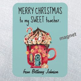 Niedliches Magnet für süße Lehrer Frohe Weihnachte