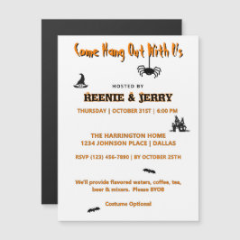 Niedliches Magnet Schwarz & Orange Halloween-Party