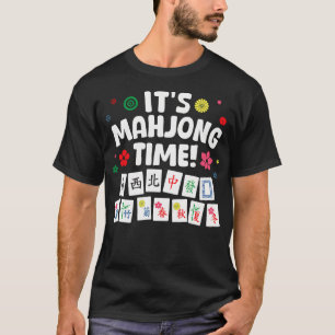 Niedliches Mahjong-Design für Männer Frauen spiele T-Shirt