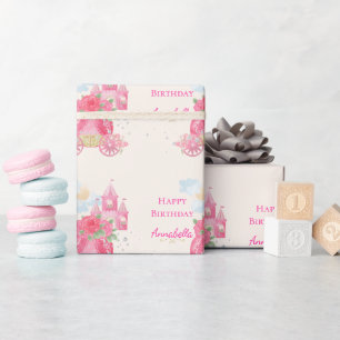 Niedliches Mairy Tale Pink Princess Party Geschenkpapier