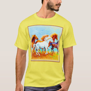 Niedliches Malen von Laufpferden. Jetzt kaufen T-Shirt