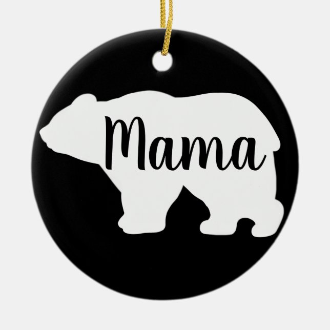 Niedliches Mama Bären Designgeschenk Keramik Ornament (Vorne)