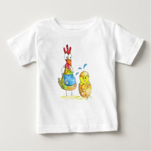 Niedliches Mama-Hühnchen mit Baby Baby T-shirt