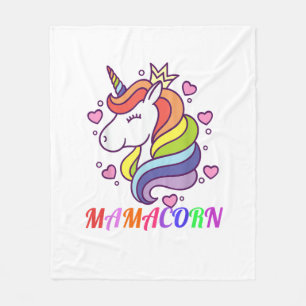 Niedliches Mamacorn Einhorn Mama GeburtstagsOutfit Fleecedecke