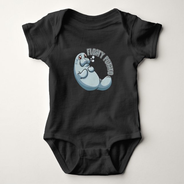 Niedliches Manatea Lover Floaty Kartoffelspeck Baby Strampler (Vorderseite)