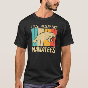 Niedliches Manatee für Männer Weidenmeerkuh Dugong T-Shirt