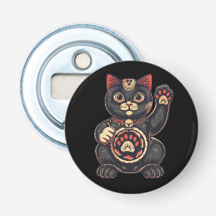 niedliches Maneki Neko Katzenaufdruck auf Japanisc Flaschenöffner