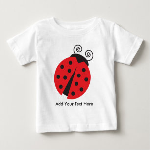 Niedliches Marienkäfer-Zeichnen Baby T-shirt