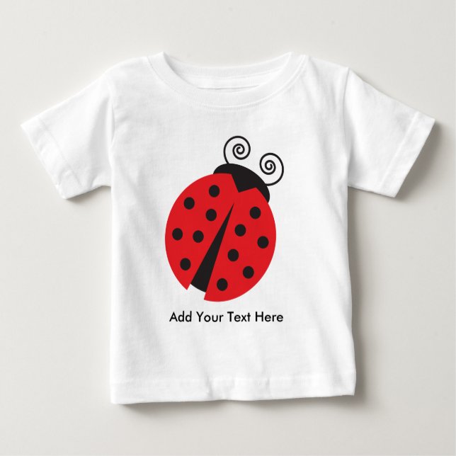 Niedliches Marienkäfer-Zeichnen Baby T-shirt (Vorderseite)