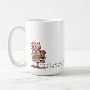 Niedliches Marmot Outdoorsy Doppelerlebnis Wandern Kaffeetasse