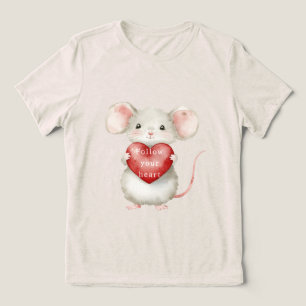 Niedliches Mäuseherherz Tri-Blend Shirt