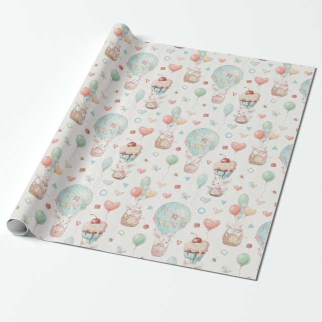 Niedliches Mäusewrapping-Papier Geschenkpapier (Ungerollt)