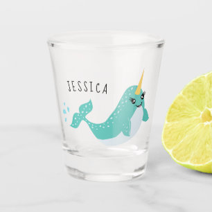 Niedliches Meer Einhorn Schnapsglas