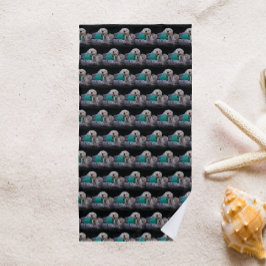 Niedliches Meeresraupenmuster Strandtuch