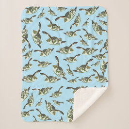 Niedliches Meeresschildkrötenmuster Sherpadecke