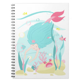 Niedliches Meerjungentauchen Notizblock