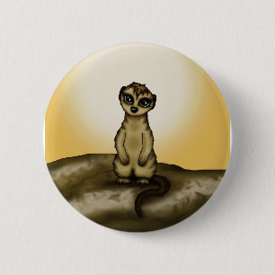 niedliches Meerkat Button