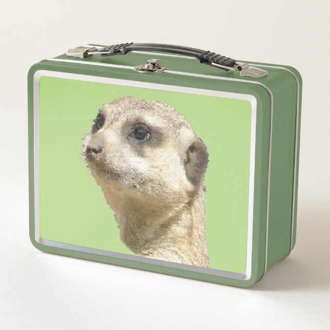 Niedliches Meerkat individualisierbares Lunchbox (Vorderseite)