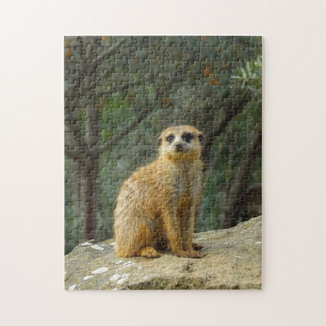 Niedliches Meerkat Sitzbild Puzzle (Vertikal)