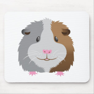 niedliches Meerschweinchengesicht Mousepad