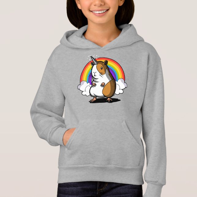 Niedliches MeerschweinchenUnicorncavy-Haustier Hoodie (Vorderseite)
