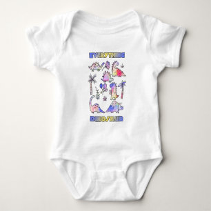 Niedliches mehrfarbiges Kunstwerk Baby Strampler