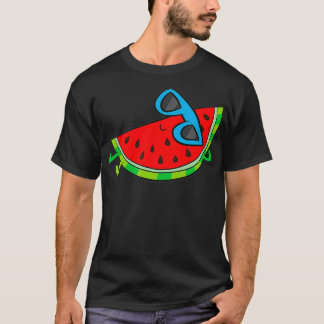 Niedliches Melon Sommerfrüchte Sonnenbrille auf de T-Shirt