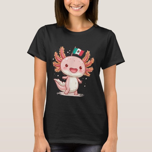 Niedliches Mexiko Axolotkostüm für Jungen und Mädc T-Shirt (Vorderseite)