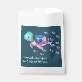 Niedliches Mimma Lila Meeresschildkröte Geschenktütchen