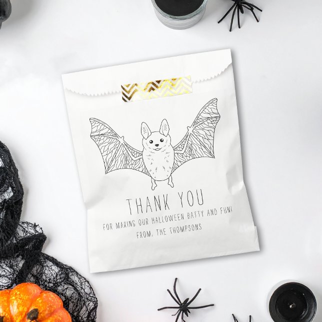 Niedliches Minimal Bat Line Art Halloween Vielen D Geschenktütchen (Von Creator hochgeladen)