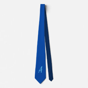 Niedliches Minimalistisches Cobalt Blue Calligraph Krawatte