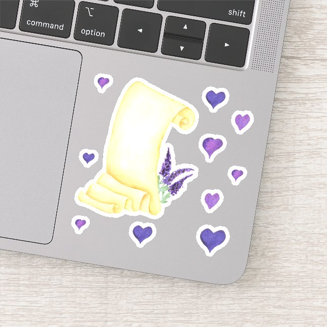 Niedliches Minimalistisches Wasser Provence delika Aufkleber (Detail)