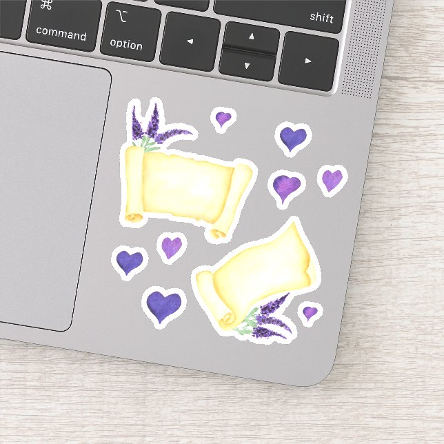 Niedliches Minimalistisches Wasser Provence delika Aufkleber (Detail)