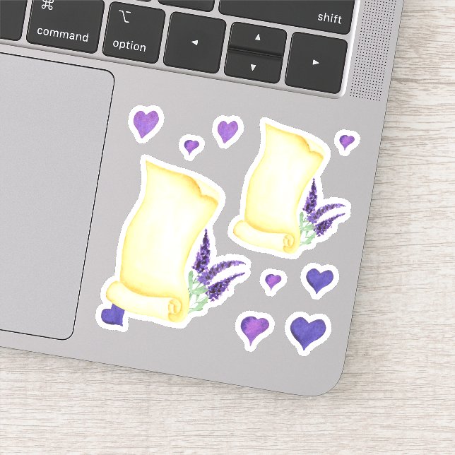 Niedliches Minimalistisches Wasser Provence delika Aufkleber (Detail)