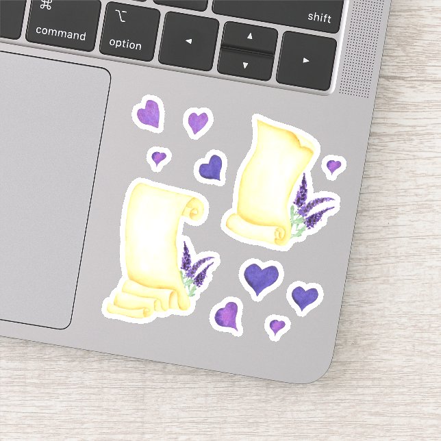 Niedliches Minimalistisches Wasser Provence delika Aufkleber (Detail)